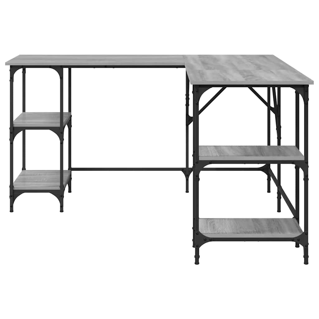 Γραφείο Γκρι Sonoma 139x139x75 εκ. από Επεξεργασμένο Ξύλο - Pakobazaar