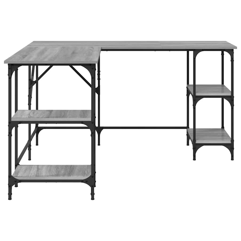 Γραφείο Γκρι Sonoma 139x139x75 εκ. από Επεξεργασμένο Ξύλο - Pakobazaar