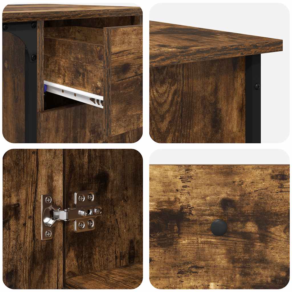 Γραφείο Καπνιστή Δρυς 141x141x75 εκ. από Επεξεργασμένο Ξύλο - Pakobazaar