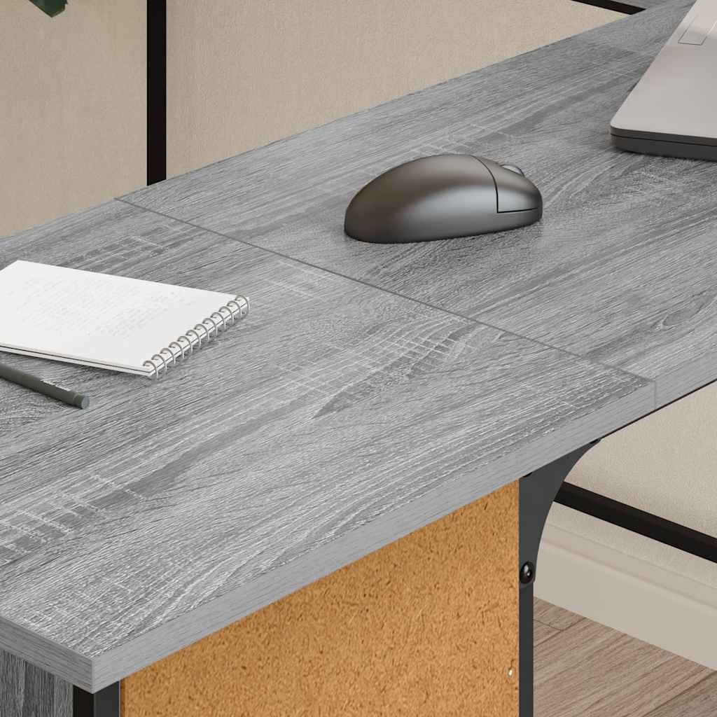 Γραφείο Γκρι Sonoma 141x141x75 εκ. από Επεξεργασμένο Ξύλο