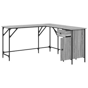 Γραφείο Γκρι Sonoma 141x141x75 εκ. από Επεξεργασμένο Ξύλο