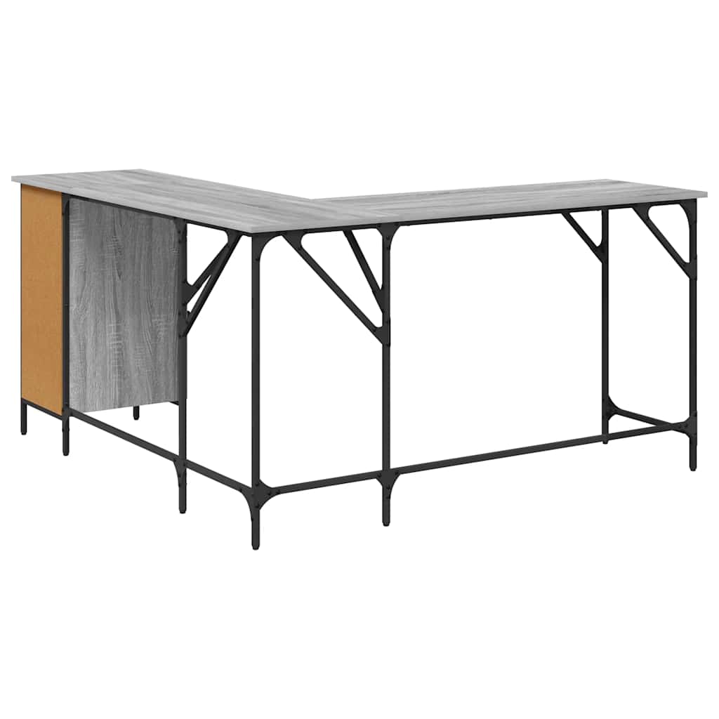 Γραφείο Γκρι Sonoma 141x141x75 εκ. από Επεξεργασμένο Ξύλο