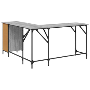 Γραφείο Γκρι Sonoma 141x141x75 εκ. από Επεξεργασμένο Ξύλο