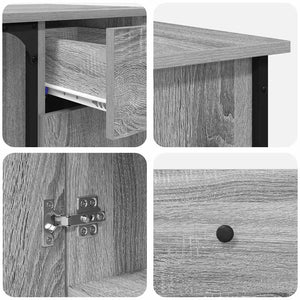 Γραφείο Γκρι Sonoma 141x141x75 εκ. από Επεξεργασμένο Ξύλο