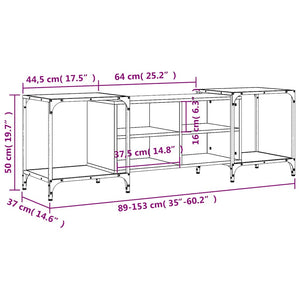 Έπιπλο Τηλεόρασης Sonoma Δρυς 153x37x50 εκ. Επεξεργασμένο Ξύλο