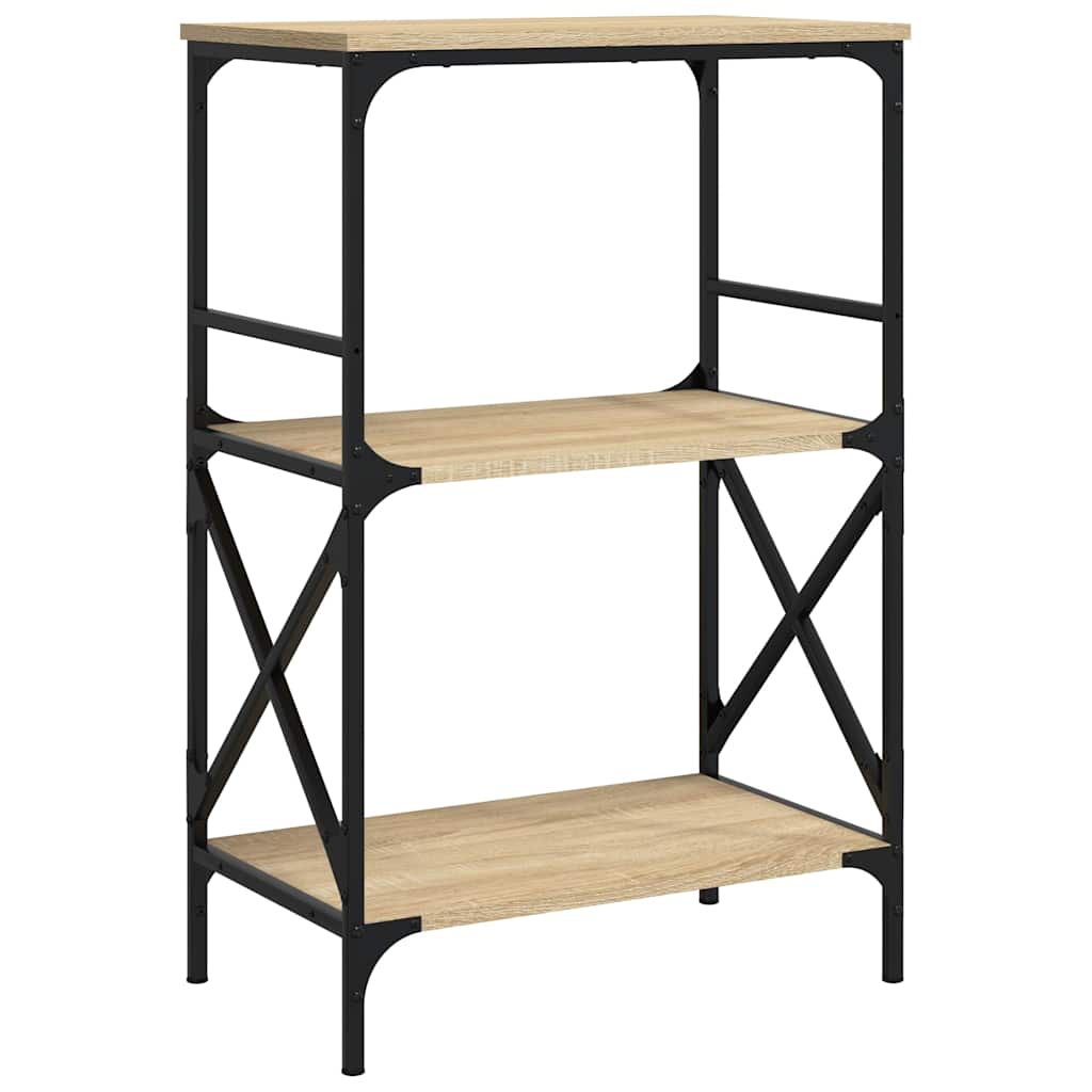 Βιβλιοθήκη 3 Επιπέδων Sonoma Δρυς 59x35x90,5 εκ. Επεξεργ. Ξύλο - Pakobazaar