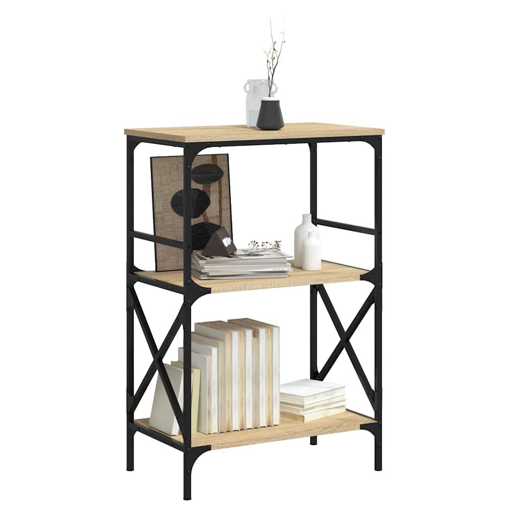 Βιβλιοθήκη 3 Επιπέδων Sonoma Δρυς 59x35x90,5 εκ. Επεξεργ. Ξύλο - Pakobazaar