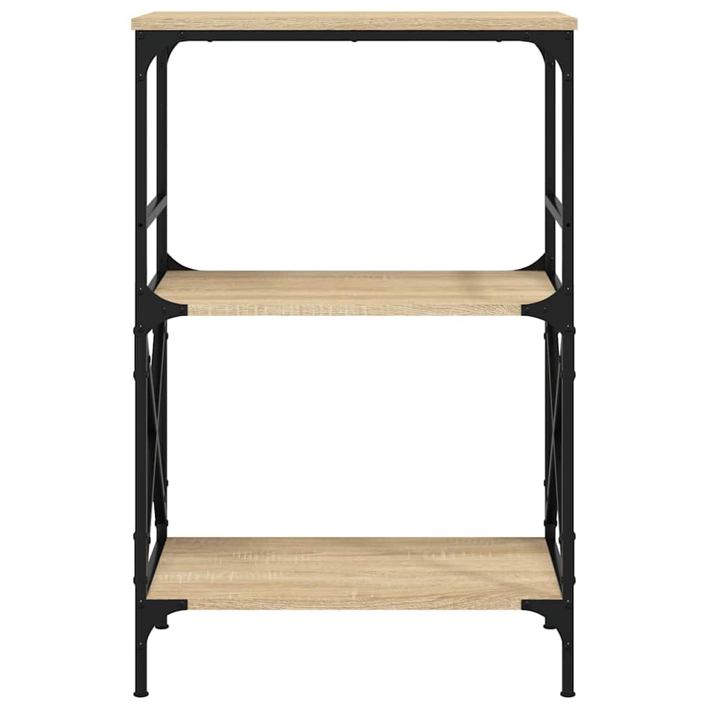 Βιβλιοθήκη 3 Επιπέδων Sonoma Δρυς 59x35x90,5 εκ. Επεξεργ. Ξύλο - Pakobazaar