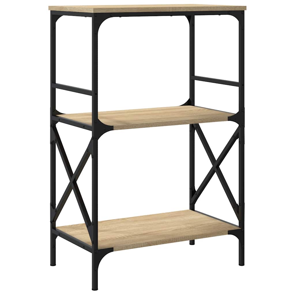 Βιβλιοθήκη 3 Επιπέδων Sonoma Δρυς 59x35x90,5 εκ. Επεξεργ. Ξύλο - Pakobazaar