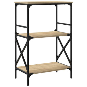 Βιβλιοθήκη 3 Επιπέδων Sonoma Δρυς 59x35x90,5 εκ. Επεξεργ. Ξύλο - Pakobazaar