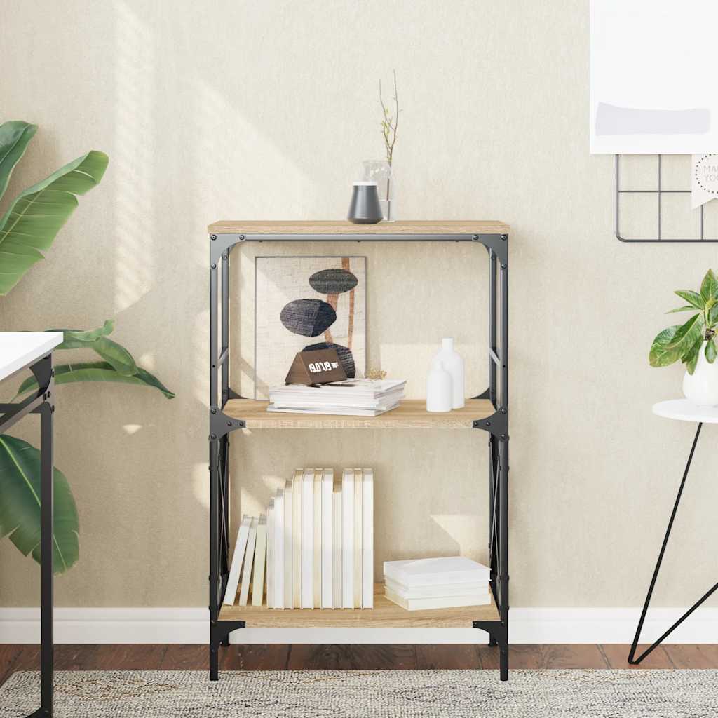 Βιβλιοθήκη 3 Επιπέδων Sonoma Δρυς 59x35x90,5 εκ. Επεξεργ. Ξύλο - Pakobazaar