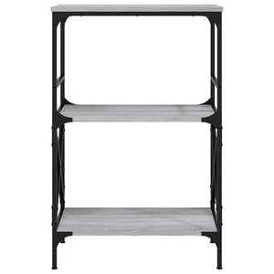 Βιβλιοθήκη 3 Επιπέδων Γκρι Sonoma 59x35x90,5 εκ. Επεξεργ. Ξύλο
