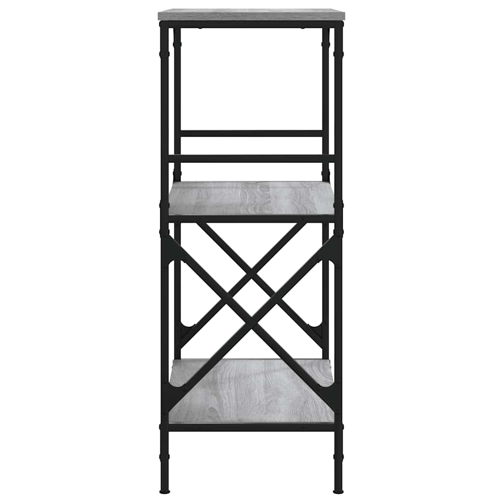 Βιβλιοθήκη 3 Επιπέδων Γκρι Sonoma 59x35x90,5 εκ. Επεξεργ. Ξύλο