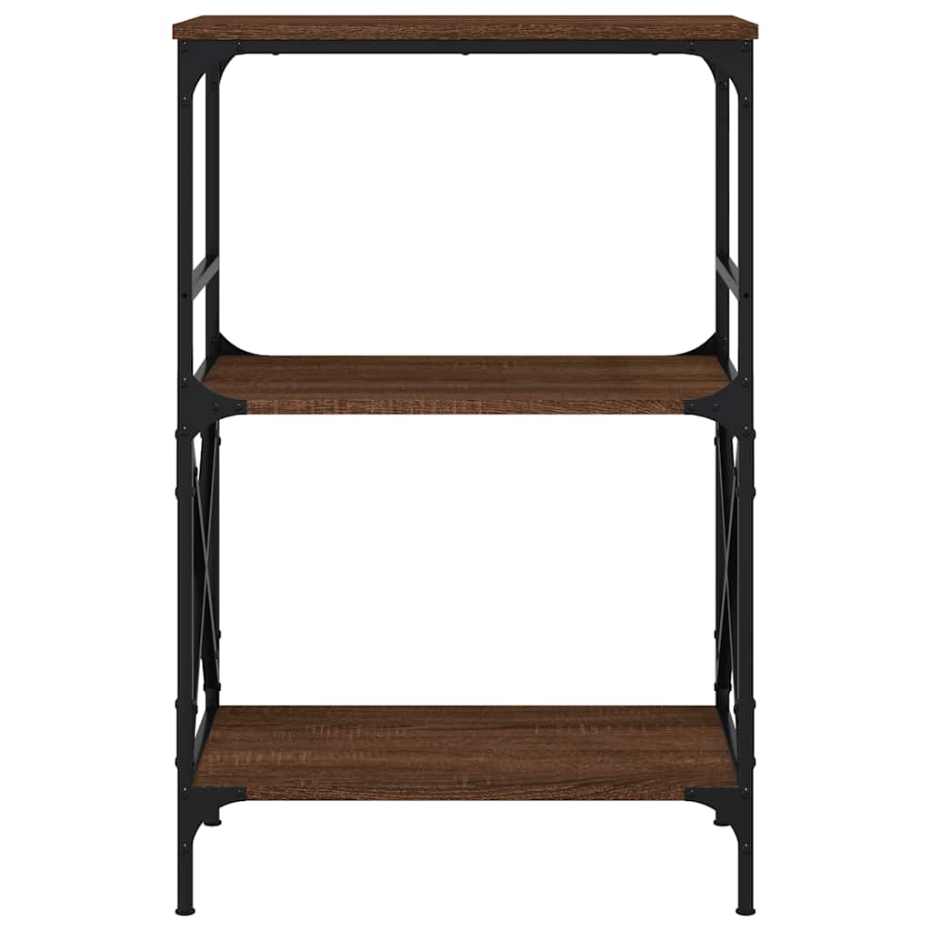 Βιβλιοθήκη 3 Επιπέδων Καφέ Δρυς 59x35x90,5 εκ. Επεξεργ. Ξύλο - Pakobazaar
