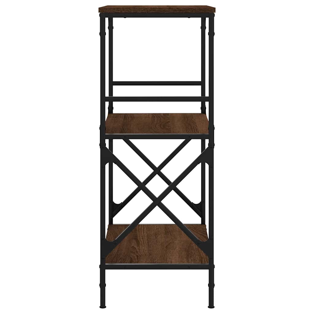 Βιβλιοθήκη 3 Επιπέδων Καφέ Δρυς 59x35x90,5 εκ. Επεξεργ. Ξύλο - Pakobazaar