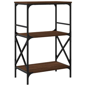 Βιβλιοθήκη 3 Επιπέδων Καφέ Δρυς 59x35x90,5 εκ. Επεξεργ. Ξύλο - Pakobazaar