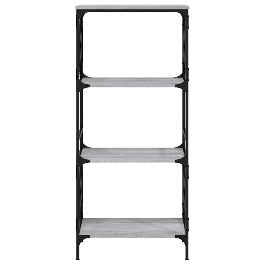 Βιβλιοθήκη 4 Επιπέδων Γκρι Sonoma 59x35x132 εκ. Επεξεργ. Ξύλο