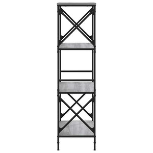 Βιβλιοθήκη 4 Επιπέδων Γκρι Sonoma 59x35x132 εκ. Επεξεργ. Ξύλο
