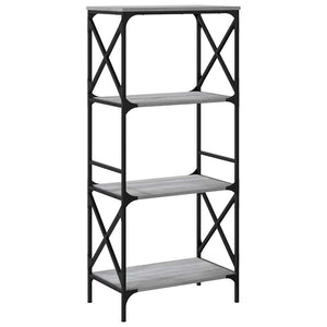 Βιβλιοθήκη 4 Επιπέδων Γκρι Sonoma 59x35x132 εκ. Επεξεργ. Ξύλο