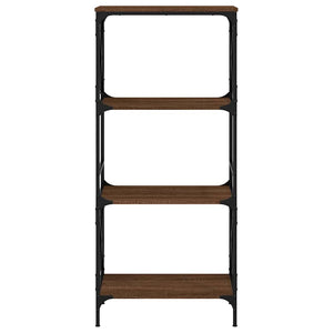Βιβλιοθήκη 4 Επιπέδων Καφέ Δρυς 59 x 35 x 132 εκ. Επεξεργ. Ξύλο
