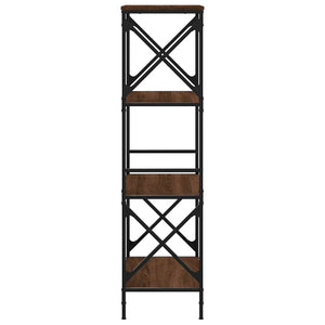 Βιβλιοθήκη 4 Επιπέδων Καφέ Δρυς 59 x 35 x 132 εκ. Επεξεργ. Ξύλο