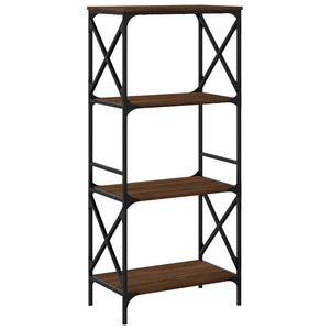 Βιβλιοθήκη 4 Επιπέδων Καφέ Δρυς 59 x 35 x 132 εκ. Επεξεργ. Ξύλο