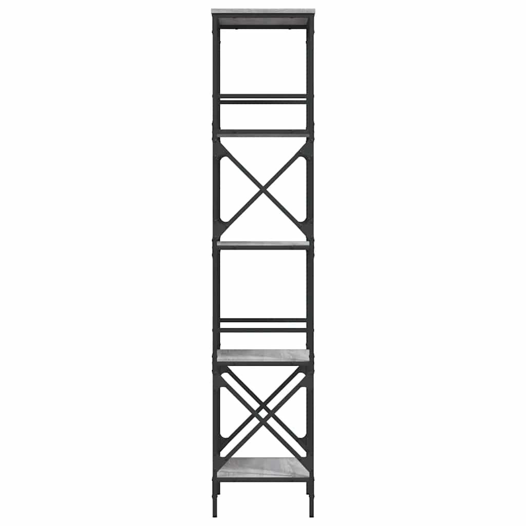 Βιβλιοθήκη 5 Επιπέδων Γκρι Sonoma 59 x 35 x 171 εκ. Επεξ. Ξύλο