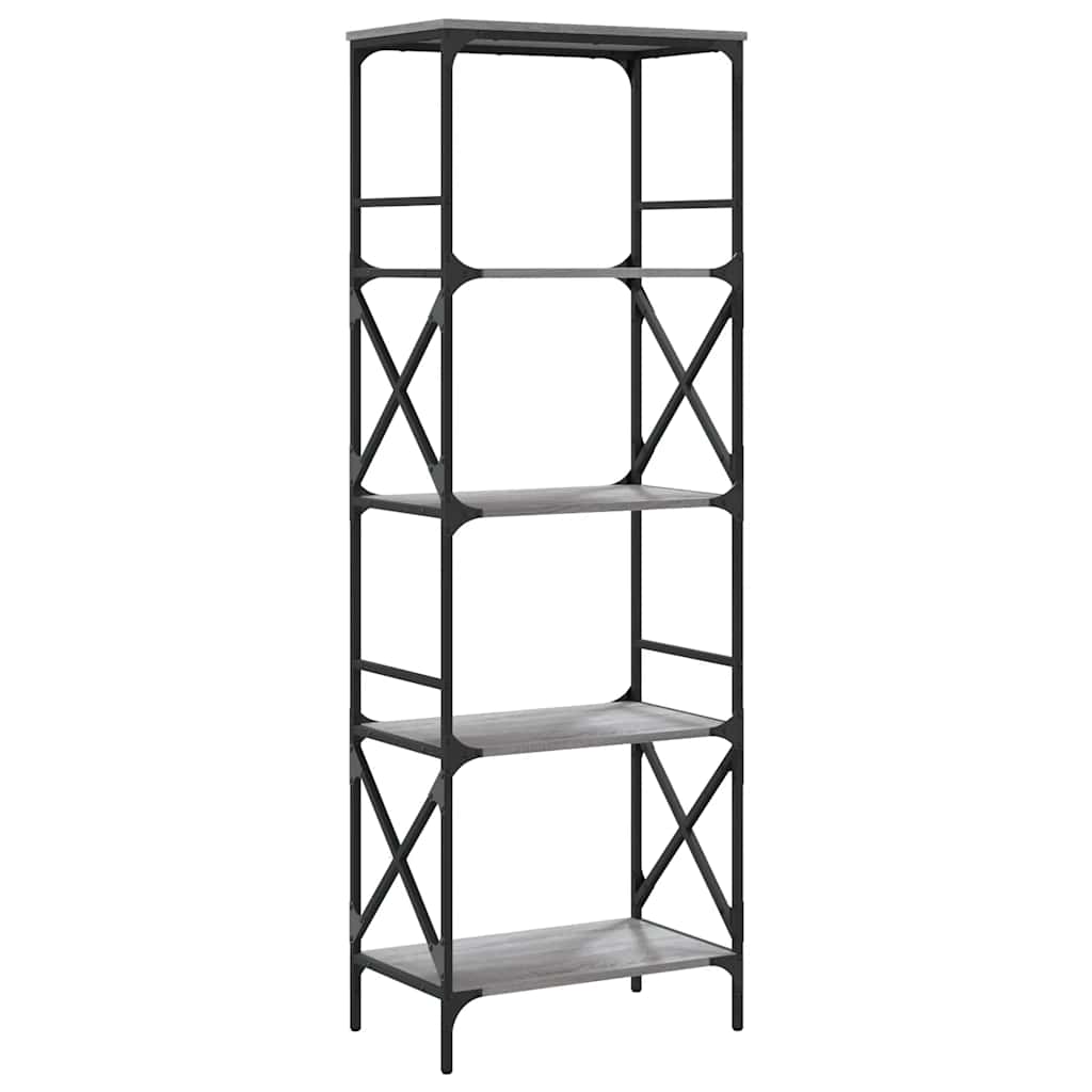 Βιβλιοθήκη 5 Επιπέδων Γκρι Sonoma 59 x 35 x 171 εκ. Επεξ. Ξύλο