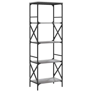 Βιβλιοθήκη 5 Επιπέδων Γκρι Sonoma 59 x 35 x 171 εκ. Επεξ. Ξύλο
