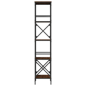 Βιβλιοθήκη 5 Επιπέδων Καφέ Δρυς 59 x 35 x 171 εκ. Επεξεργ. Ξύλο