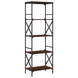 Βιβλιοθήκη 5 Επιπέδων Καφέ Δρυς 59 x 35 x 171 εκ. Επεξεργ. Ξύλο