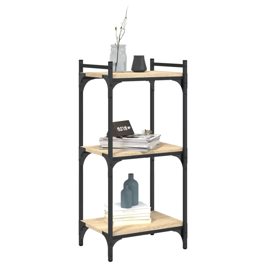 Βιβλιοθήκη 3 Επιπέδων Sonoma Δρυς 40x30x86 εκ. Επεξεργ. Ξύλο