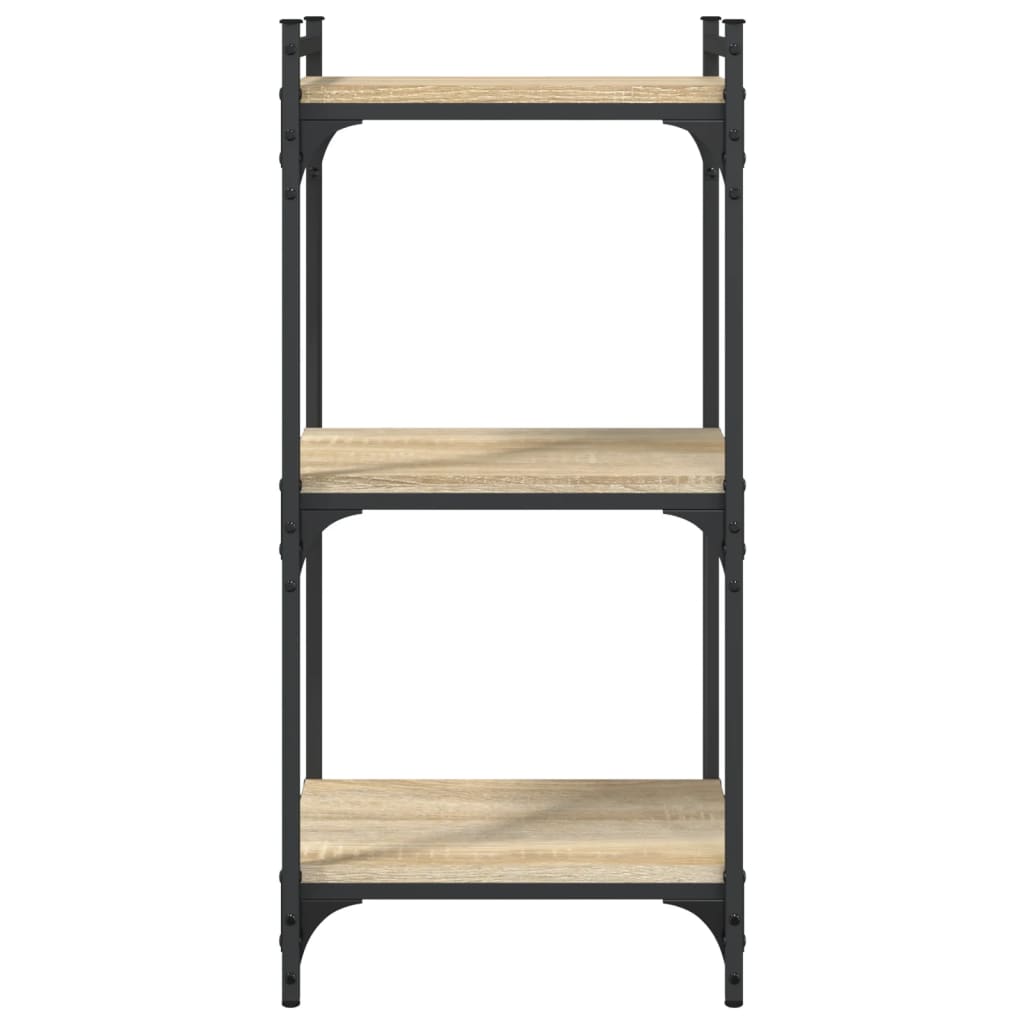 Βιβλιοθήκη 3 Επιπέδων Sonoma Δρυς 40x30x86 εκ. Επεξεργ. Ξύλο