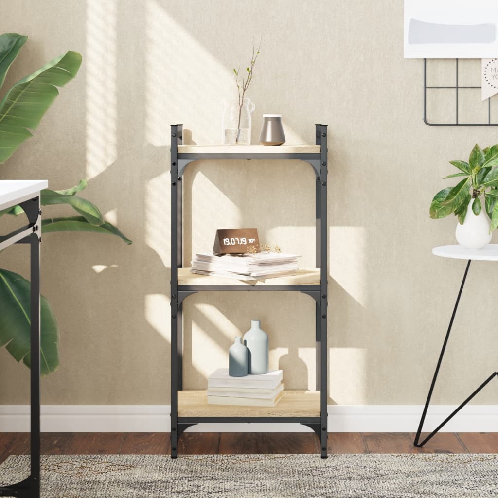 Βιβλιοθήκη 3 Επιπέδων Sonoma Δρυς 40x30x86 εκ. Επεξεργ. Ξύλο