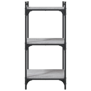 Βιβλιοθήκη 3 Επιπέδων Γκρι Sonoma 40x30x86 εκ. Επεξεργ. Ξύλο