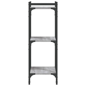 Βιβλιοθήκη 3 Επιπέδων Γκρι Sonoma 40x30x86 εκ. Επεξεργ. Ξύλο