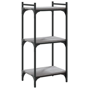 Βιβλιοθήκη 3 Επιπέδων Γκρι Sonoma 40x30x86 εκ. Επεξεργ. Ξύλο