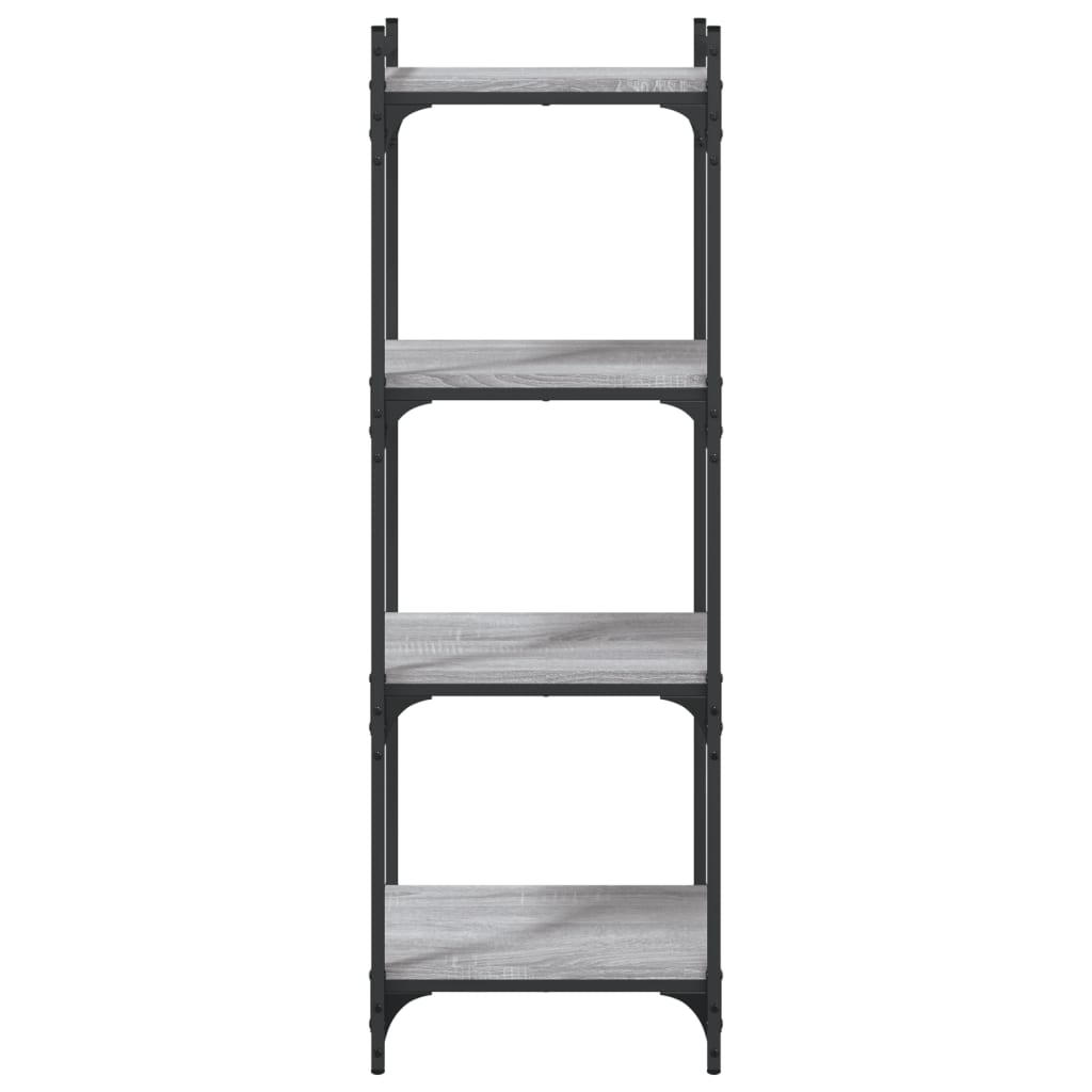 Βιβλιοθήκη 4 Επιπέδων Γκρι Sonoma 40x30x120 εκ. Επεξεργ. Ξύλο