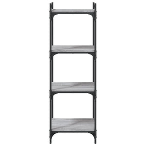 Βιβλιοθήκη 4 Επιπέδων Γκρι Sonoma 40x30x120 εκ. Επεξεργ. Ξύλο