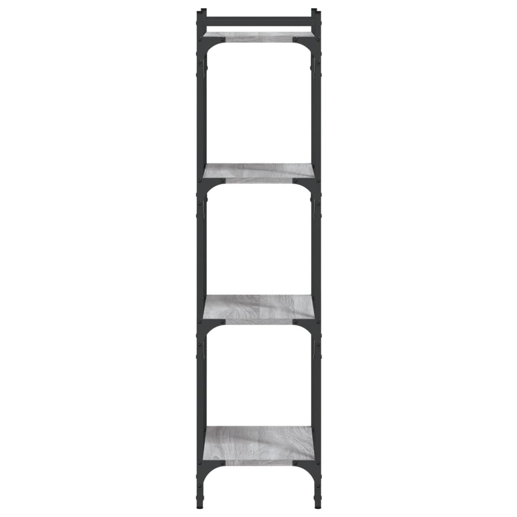 Βιβλιοθήκη 4 Επιπέδων Γκρι Sonoma 40x30x120 εκ. Επεξεργ. Ξύλο