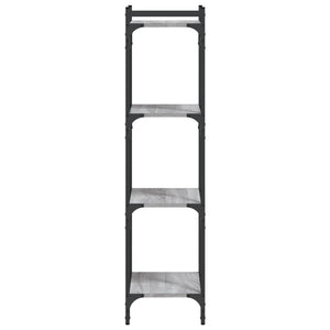 Βιβλιοθήκη 4 Επιπέδων Γκρι Sonoma 40x30x120 εκ. Επεξεργ. Ξύλο