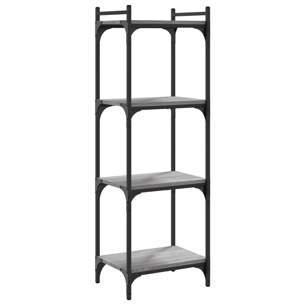 Βιβλιοθήκη 4 Επιπέδων Γκρι Sonoma 40x30x120 εκ. Επεξεργ. Ξύλο