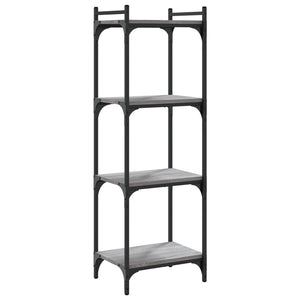 Βιβλιοθήκη 4 Επιπέδων Γκρι Sonoma 40x30x120 εκ. Επεξεργ. Ξύλο