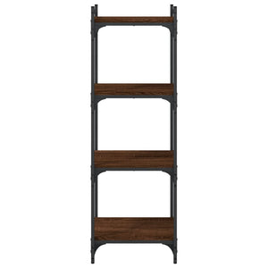 Βιβλιοθήκη 4 Επιπέδων Καφέ Δρυς 40 x 30 x 120 εκ. Επεξεργ. Ξύλο