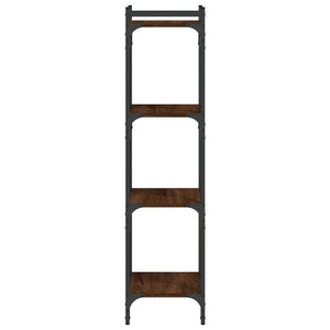 Βιβλιοθήκη 4 Επιπέδων Καφέ Δρυς 40 x 30 x 120 εκ. Επεξεργ. Ξύλο