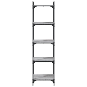 Βιβλιοθήκη 5 Επιπέδων Γκρι Sonoma 40x30x154 εκ. Επεξεργ. Ξύλο
