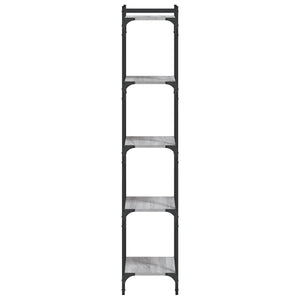 Βιβλιοθήκη 5 Επιπέδων Γκρι Sonoma 40x30x154 εκ. Επεξεργ. Ξύλο