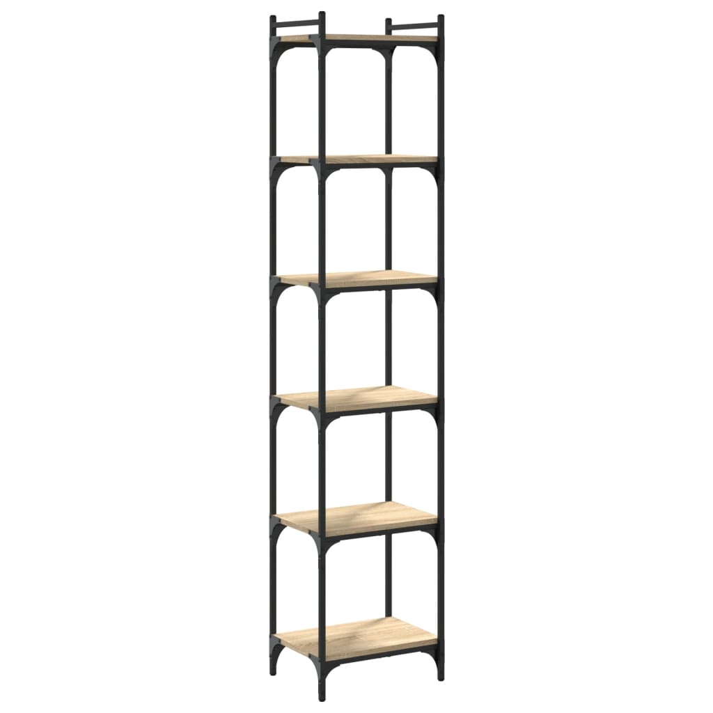 Βιβλιοθήκη 6 Επιπέδων Sonoma Δρυς 40x30x188 εκ. Επεξεργ. Ξύλο - Pakobazaar