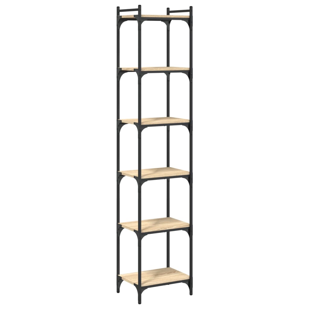 Βιβλιοθήκη 6 Επιπέδων Sonoma Δρυς 40x30x188 εκ. Επεξεργ. Ξύλο - Pakobazaar
