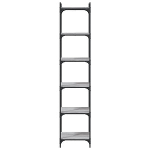 Βιβλιοθήκη 6 Επιπέδων Γκρι Sonoma 40x30x188 εκ. Επεξεργ. Ξύλο